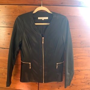 Cleo black pleather jacket.